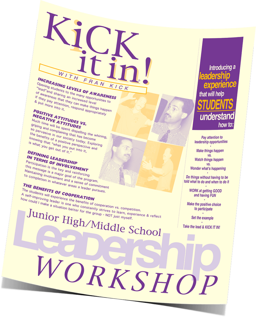 Attitude Concepts for Today Middle School Leadership Workshop Flyer