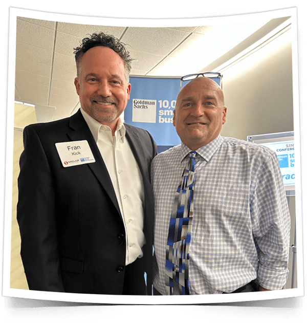 Fran Kick with Jean-Marc O’Connor, 10KSB Business Advisor