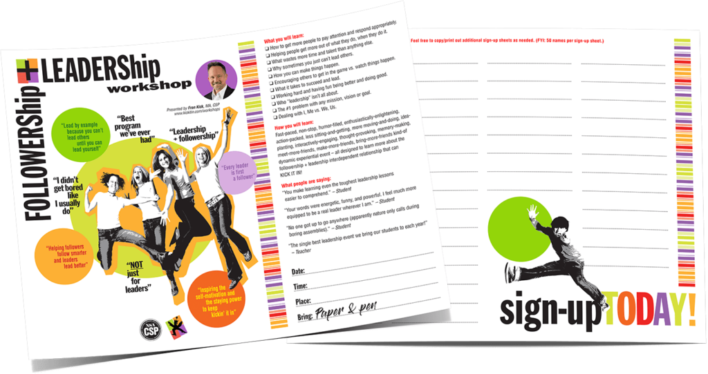 FOLLOWERShip + LEADERShip Sign-up Poster