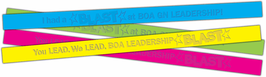Leadership BLAST wrist band design