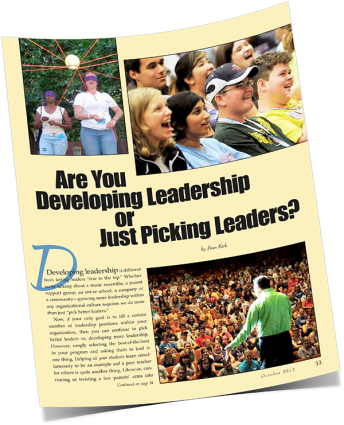 Florida Music Director article "Are You Developing Leadership or Just Picking Leaders" (October 2010)